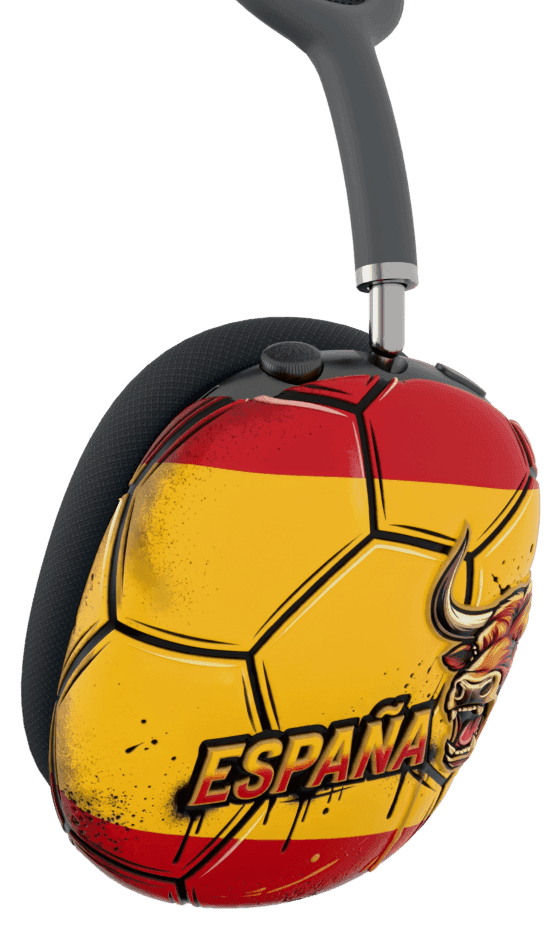 AirPods Max with a hand-painted cover